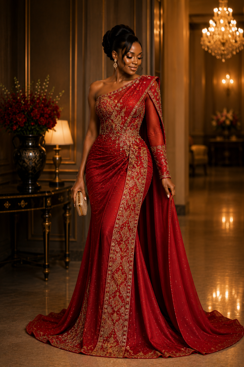 Red Traditional Gown